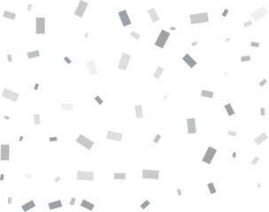 Gender Neutral Rectangular Silver Confetti