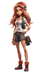 3D Cartoon gaming character transparent background 54