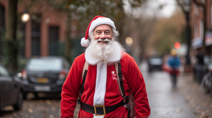 Santa Claus in Christmas season.