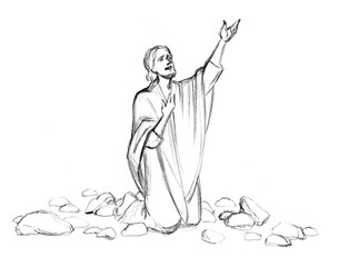 Pencil drawing. Stephen is stoned