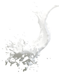 milk or white liquid splash. 3d rendering