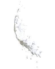 Fototapeta premium milk or white liquid splash. 3d rendering