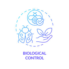 2D gradient biological control icon, isolated vector, integrated pest management thin line illustration.