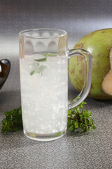 Coconut Water or Mint Leaves