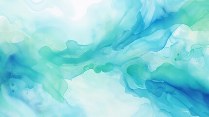 Soothing tones of blue, green, and teal in this abstract watercolor pattern. The blend of colors creates a colorful art background and template.