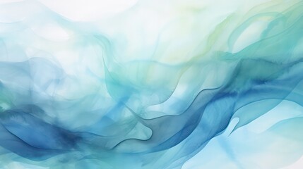 Fototapeta premium Soothing tones of blue, green, and teal in this abstract watercolor pattern. The blend of colors creates a colorful art background and template.