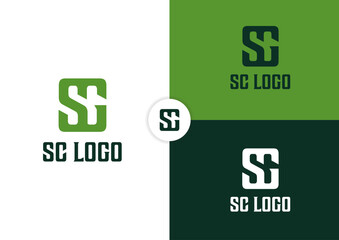 Vector sg letters logo design concept - obrazy, fototapety, plakaty