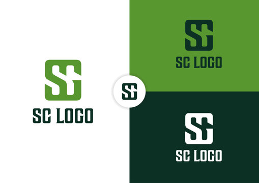 Vector sg letters logo design concept