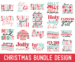 Cute Christmas design bundle, Retro Christmas design, holy joly, Mery Christmas, sweater