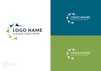 Abstract circular logo design concept