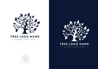 Vector tree logo design concept