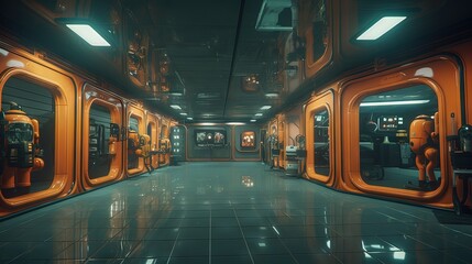 Fototapeta premium Worker operating room. AI generated art illustration.