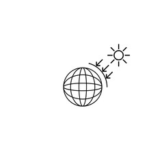 Fototapeta premium Greenhouse effect icon simple sign isolated on white background 