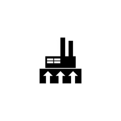 Naklejka premium Geothermal energy icon. Industrial power plant isolated on white background 