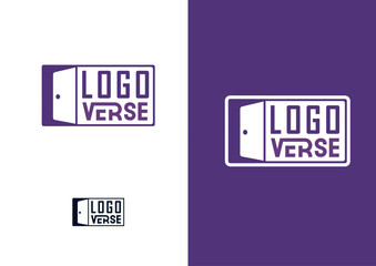 Vector door logo design concept
