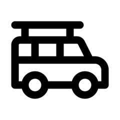 camping car line icon
