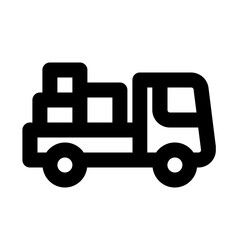 delivery car line icon