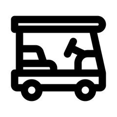 golf cart line icon
