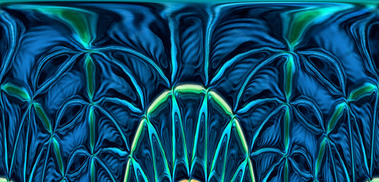 up and over, art deco pattern, multicolor, curve, symmetry, futuristic, black background, iridescent, symmetrical pattern, symmetric, art deco, art-dec, erupting, flowing, arched, expressive, brightl
