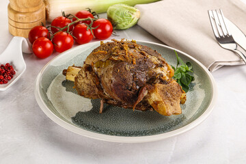 Baked Lamb shank with bone