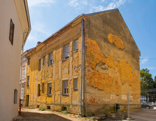 A derelict historic building in the historic centre of Karlovac in central croatia