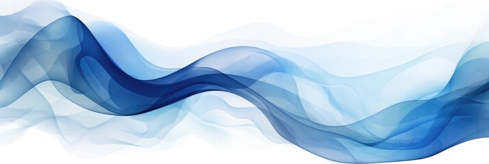 Watercolor style abstraction of razvnotsvetnye wavy and curved lines of bright colors on a white...