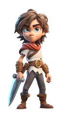 3D Cartoon gaming character transparent background 57