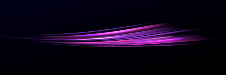 Neon speed lines. Dynamic light motion traces. Light trace wave, trace line.Futuristic neon light lines. Light movement effect, Neon speed lines.