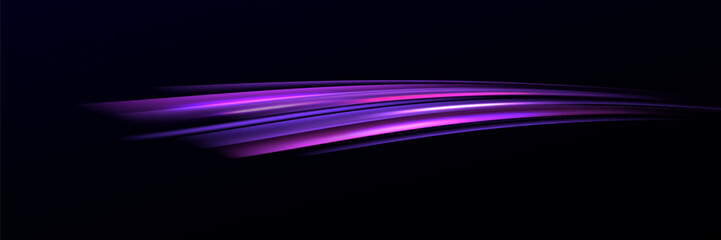 Neon speed lines. Dynamic light motion traces. Light trace wave, trace line.Futuristic neon light lines. Light movement effect, Neon speed lines.
