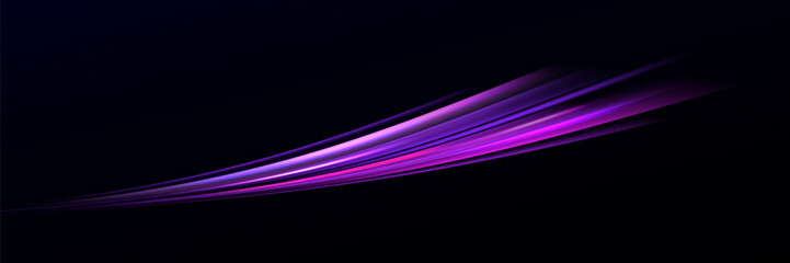 Neon speed lines. Dynamic light motion traces. Light trace wave, trace line.Futuristic neon light lines. Light movement effect, Neon speed lines.