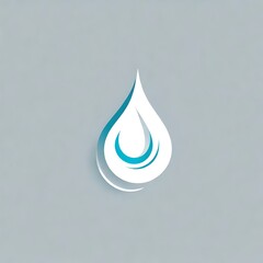 Fototapeta premium a vector style icon logo of a water drop