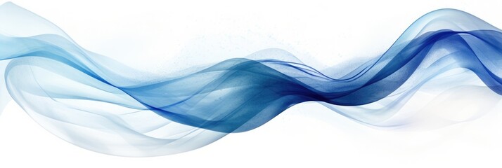 Watercolor style abstraction of razvnotsvetnye wavy and curved lines of bright colors on a white background. Banner