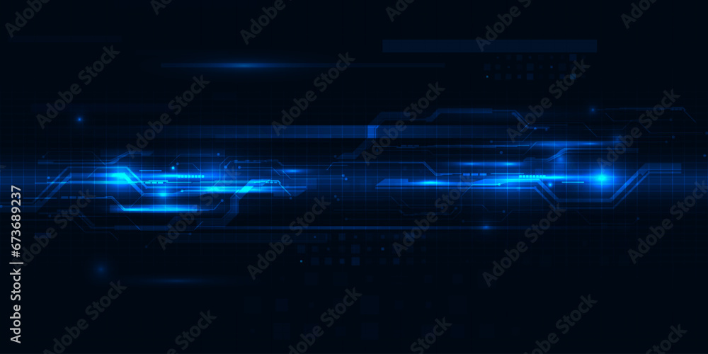 Poster vector illustration of abstract futuristic horizontal digital space for technology background with g