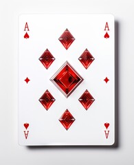 Obraz premium Playing cards isolated on white. AI generated art illustration.