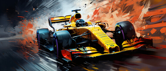Auto sport Formula 1 f1. Fast movement