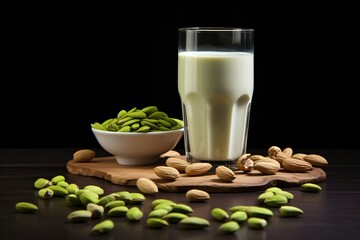 Pistachio milk with nuts