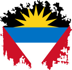 Splotches Brush on Antigua and Barbuda Flag