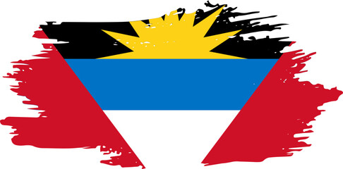 Brush on Antigua and Barbuda  Flag