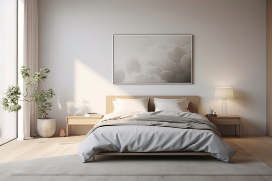 The serenity of a minimalist bedroom