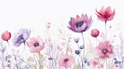 Luxury abstract art flower watercolor background. background for banner, poster, Web and packaging.