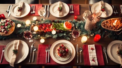 Christmas Holiday Dining stock photo