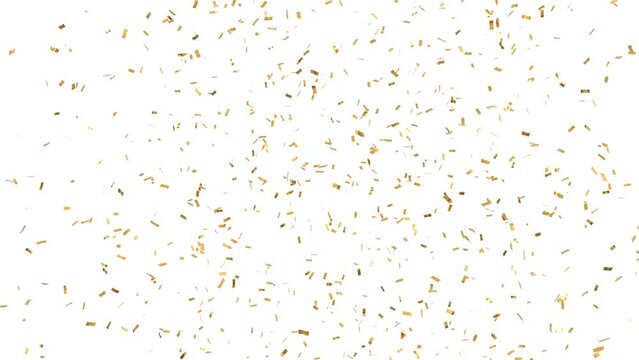 pluie de confettis dor&eacute;s - couche alpha s&eacute;par&eacute;e	

