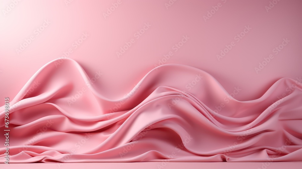 Sticker pink silk background