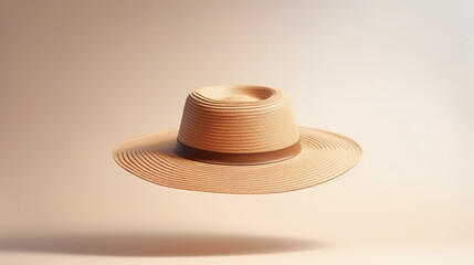 Fototapeta na wymiar Boater straw hat