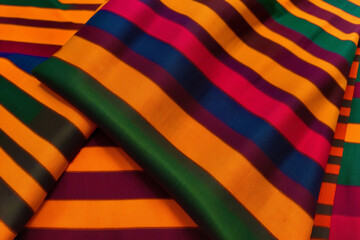 Obraz premium A beautiful textile background. Textile Tapestry. A Fabric pattern. Generative AI