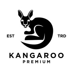 Kangaroo Logo icon design illustration