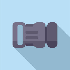 Plastic clothes clip icon flat vector. Craft clothes. Sport equipment