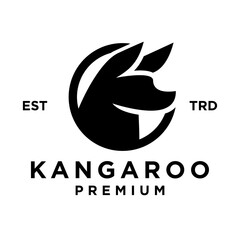 Kangaroo head face Logo icon design illustration