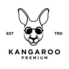 Kangaroo head face Logo icon design illustration