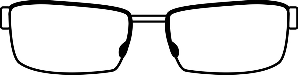 Thin contour line of men sunglasses. Eye protection accessory liner icon. Health and vision protection. Simple black and white vector isolated on white background